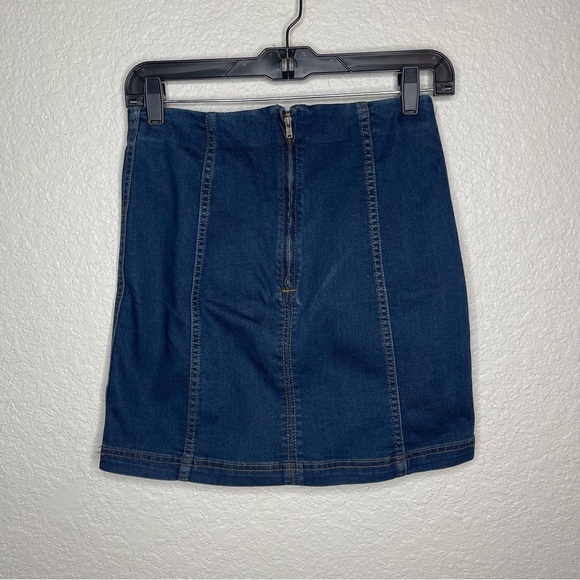 NWOT Free People Blue Mini Skirt - Picture 7 of 9